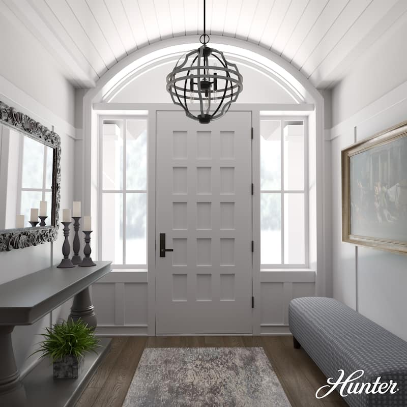 Hunter 19.25" Stone Creek 6-Light Pendant - Entry, Island, Dining Room - Modern Farmhouse, Rustic, Transitional
