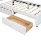 preview thumbnail 14 of 44, Twin/Full Size Upholstered Platform Bed with Cartoon Ears Shaped Headboard and 2 Drawers