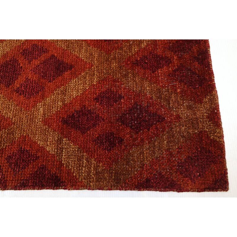 ECARPETGALLERY Hand-knotted Tangier Dark Copper Wool Rug - 5'2 x 7'6
