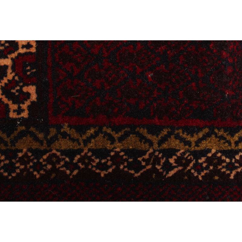 ECARPETGALLERY Hand-knotted Teimani Dark Brown Wool Rug - 3'2 x 4'7