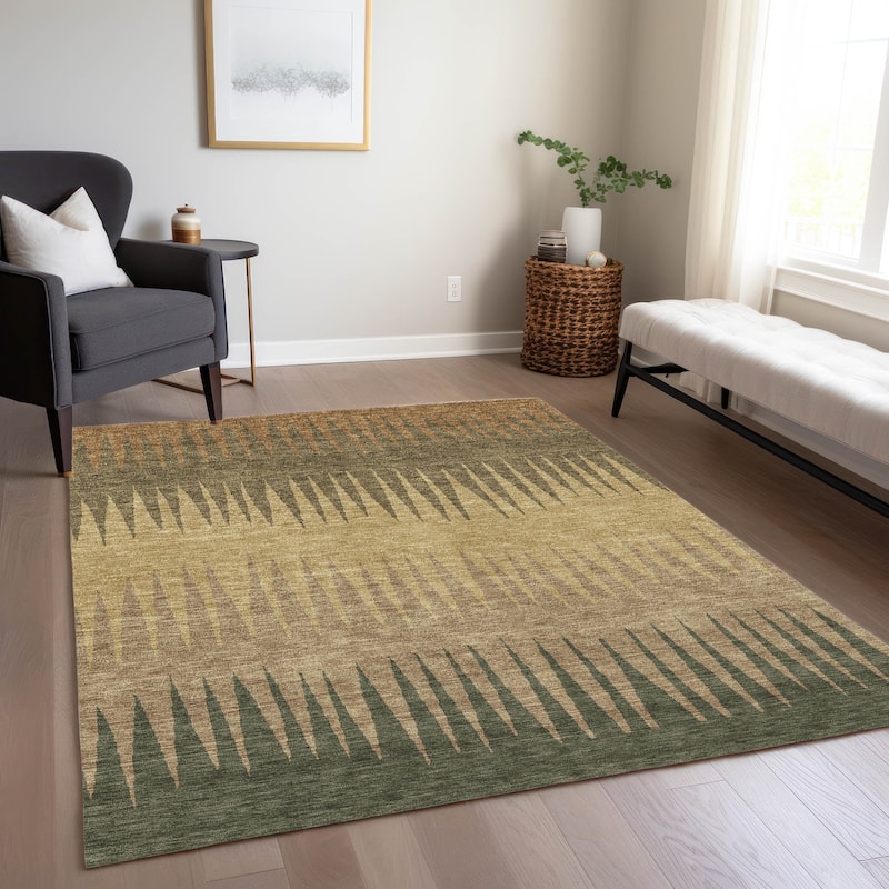 Machine Washable Indoor/ Outdoor Chantille Contemporary Ombre Rug