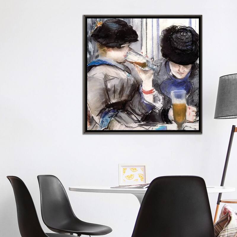 iCanvas "Women Drinking Beer, 1878" by Edouard Manet Framed