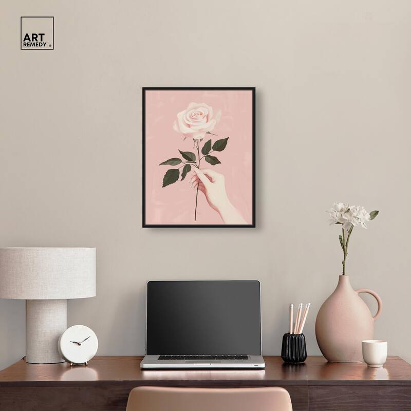 Gift of a Rose Canvas by Art Remedy