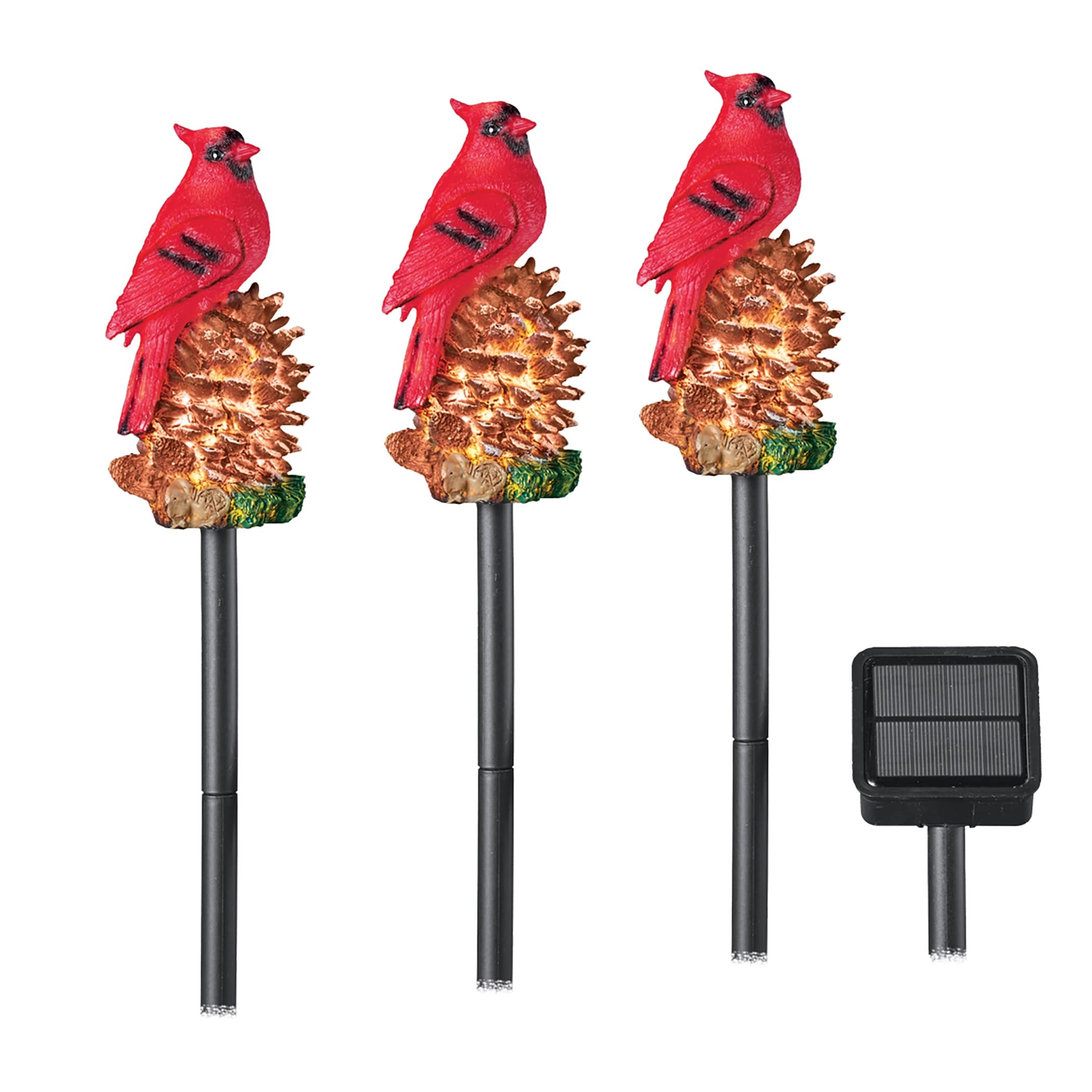 Cardinal solar light stake on sale