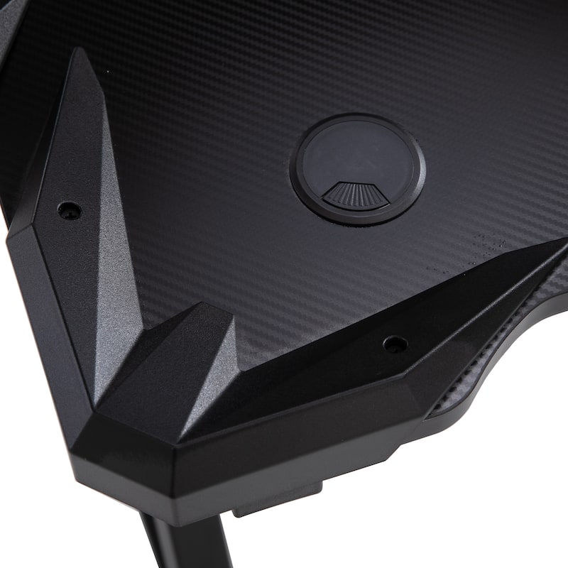 Quico Gaming Desk, Carbon Fiber Top and Z-shaped Iron Legs