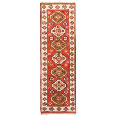 ECARPETGALLERY Hand-knotted Royal Kazak Copper Wool Rug - 2'7 x 8'3
