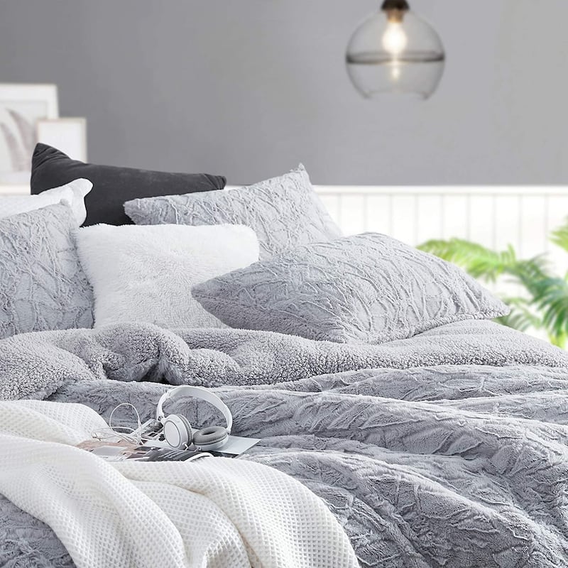 Cracked Glacier - Coma Inducer® Oversized Comforter Set - Frigid Gray