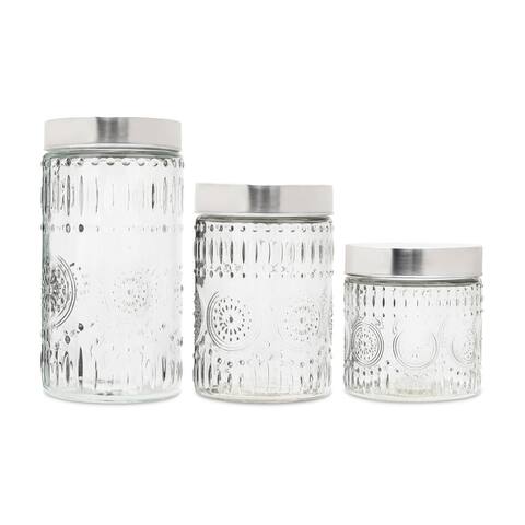 Style Setter Medallion Round Canister Set of 3