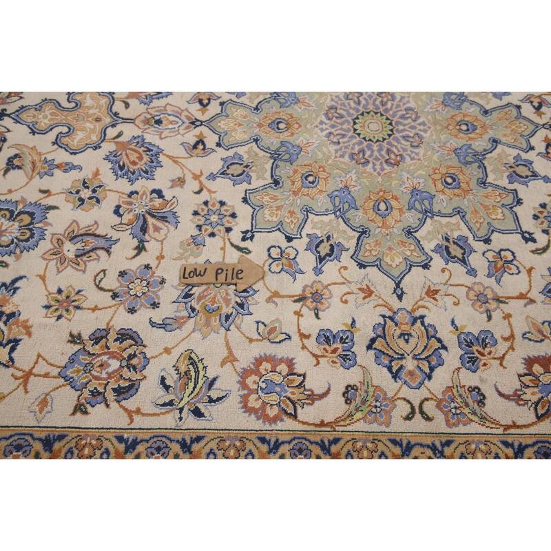 Hand Knotted Oriental 100% Wool Carpet Traditional Floral Beige & Ivories Najafabad Area Rug - 10' 9'' X 8' 2''