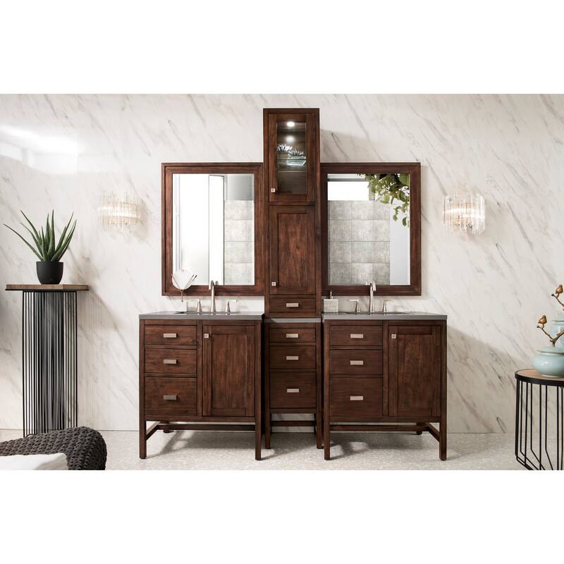Addison Rectangular Mirror, Mid Century Acacia