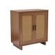 preview thumbnail 17 of 26, Wood Accent Cabinet Sideboard Buffet with Rattan Doors