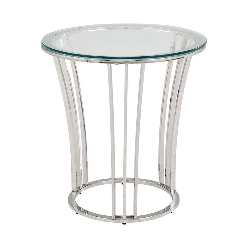 Cottbus Chrome Finish Coffee Table with Glass Top by iNSPIRE Q Bold