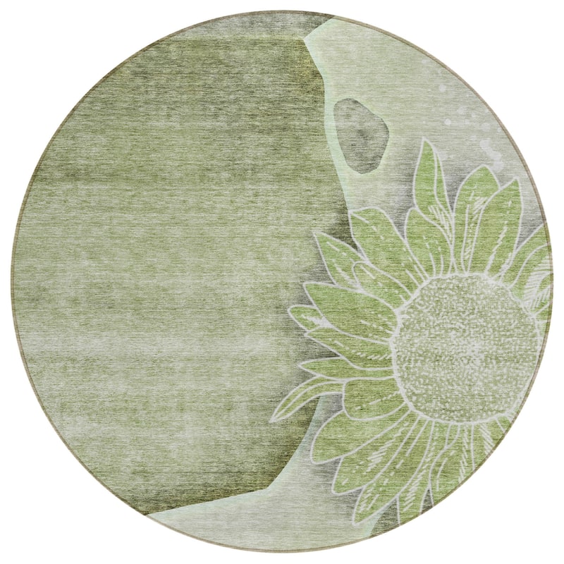 HomeRoots Floral Transitional Rectangle Outdoor Rug