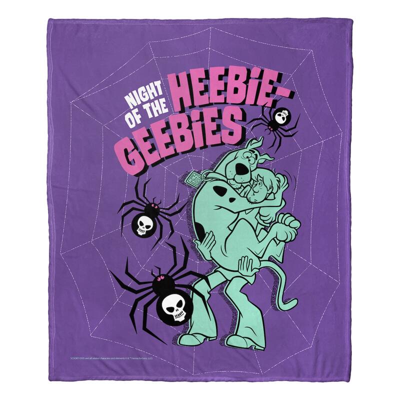 Warner Brothers Scooby-Doo Heebie Geebies Night Silk Touch Throw Blanket