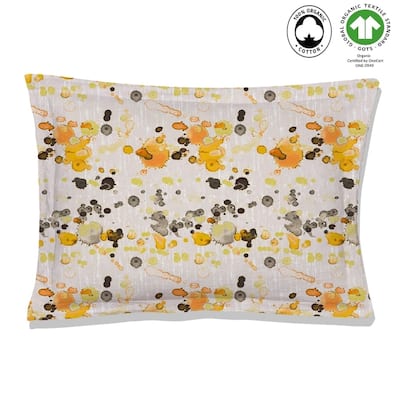 A1HC Reversible Print Organic Cotton Pillowcase, GOTS Certified, Wrinkle Resistant, Long Staple Cotton, 21" x 30" (Set Of 2)