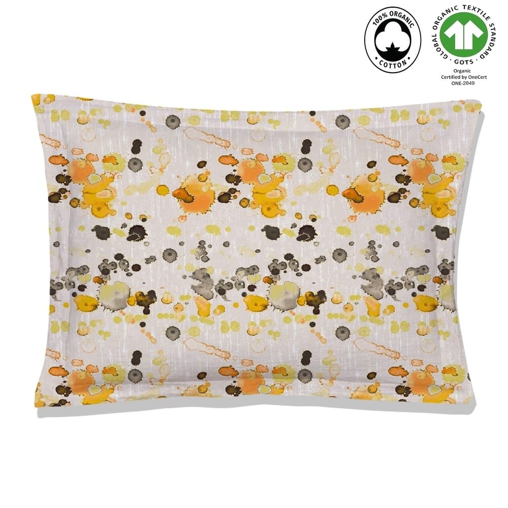 A1HC Reversible Print Organic Cotton Pillowcase, GOTS Certified, Wrinkle Resistant, Long Staple Cotton, 21" x 30" (Set Of 2)