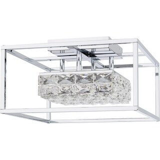 Dazzle Integrated LED Polished Chrome Semi-Flush Mount