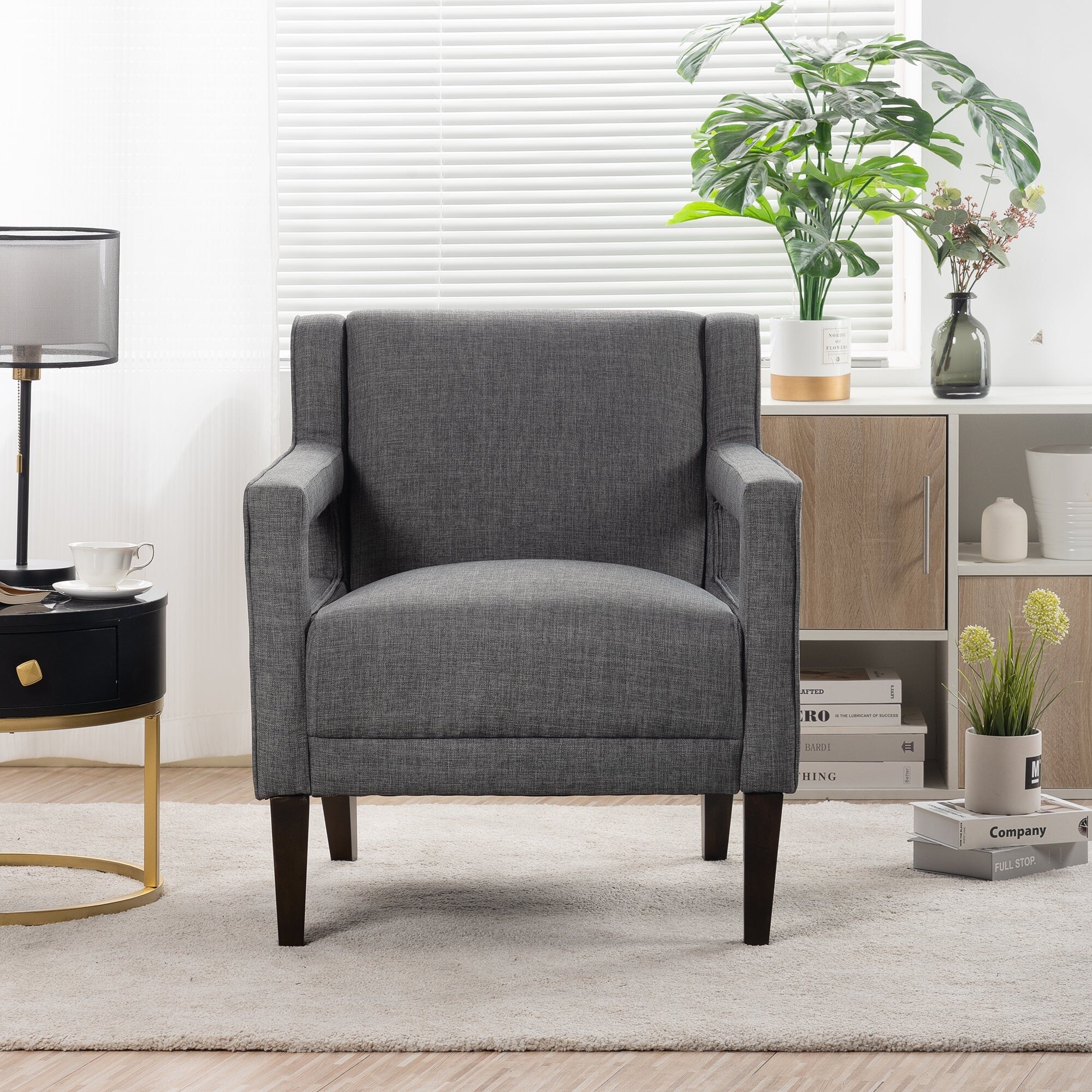 Fabric Armchair with Wood Legs Bed Bath Beyond 36809293