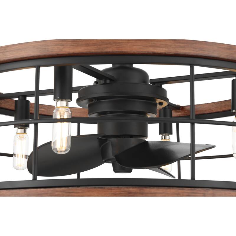 Hunter 22 inch Bridgette Fandelier Ceiling Fan w/ Light, Remote - Modern, Industrial, Farmhouse - Small Spaces