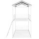 preview thumbnail 23 of 25, Twin Over Twin Full-length Guardrails Bunk Bed Metal Bed with Half Roof, Guardrail and Ladder