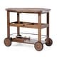 preview thumbnail 8 of 8, Cynthia Farmhouse Cottage Acacia Wood Bar Cart with Drop Leaf by Christopher Knight Home