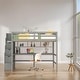 preview thumbnail 2 of 10, Kid-Friendly Design Full Size Loft Bed with Desk and Drawers