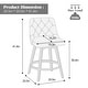 preview thumbnail 14 of 24, HOMYKA Tufted Swivel Bar Stool with Wood Grain Chair Legs Set of 2