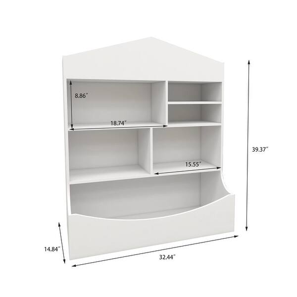 7 Shelf Kids Bookcase,Storage Display Organizer