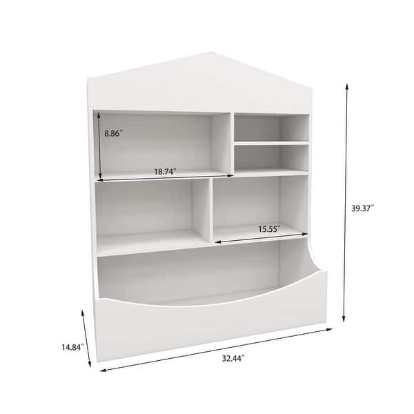 Children's MultiFunctional 7 Shelf Bookcase with Storage Display Rack Organizer