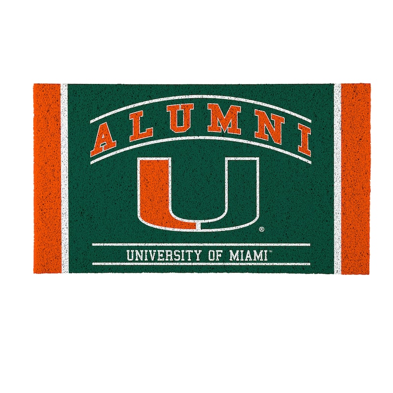 28 in. x 16 in. University of Miami Alumni Full Color PVC Door Mat