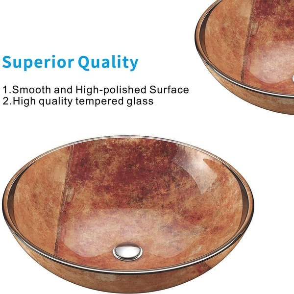 Copper Glass Handmade Circular Vessel Bathroom Sink On Sale Overstock 32599316