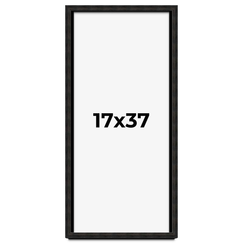 17x37 Shadow Box Black Rustic Barnwood Display Frame | 1.125 Inch