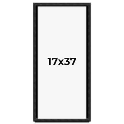 17x37 Shadow Box Black Rustic Barnwood Display Frame | 1.125 Inch