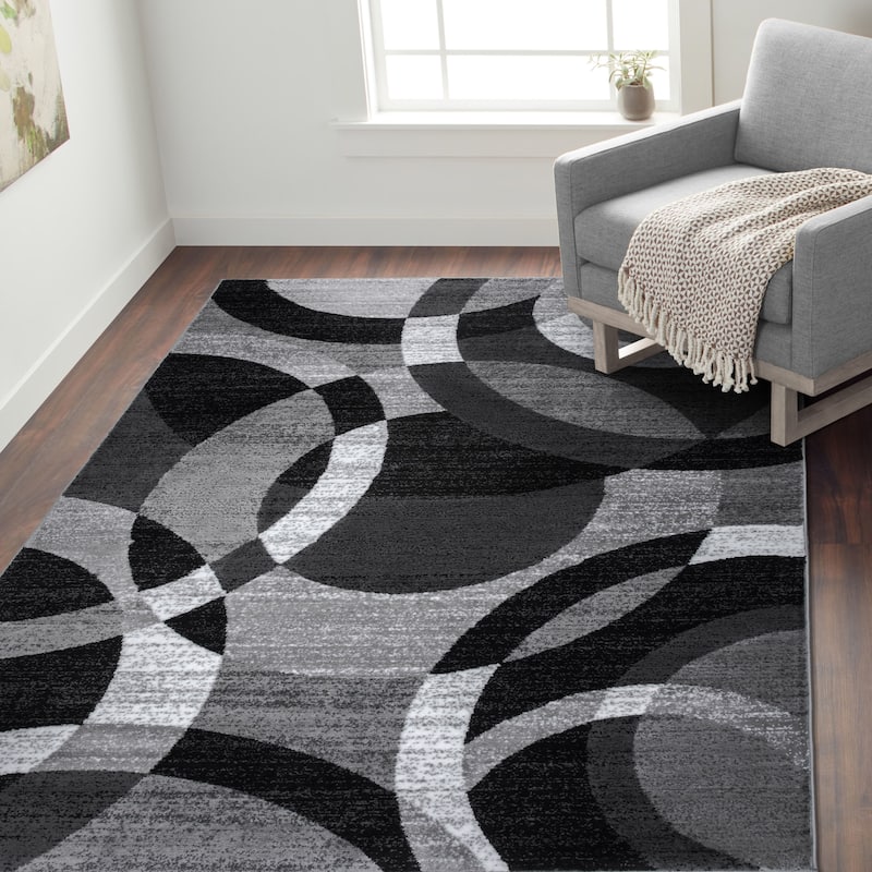 World Rug Gallery Geometric Circles Area Rug