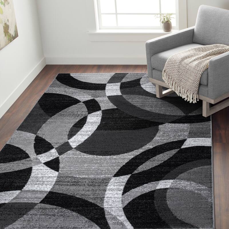 World Rug Gallery Geometric Circles Area Rug