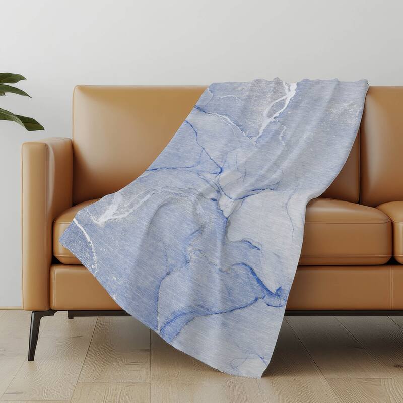 Premium Machine Washable Abstract Contemporary Sherpa Throw Blanket