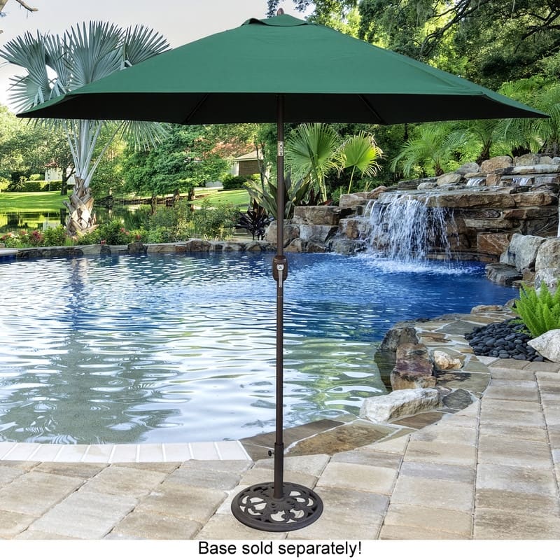 Tropishade Aluminum Patio Umbrella with Green Canopy