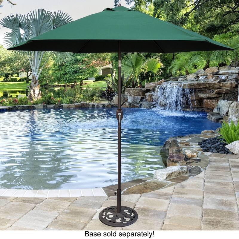 Tropishade Aluminum Patio Umbrella with Green Canopy