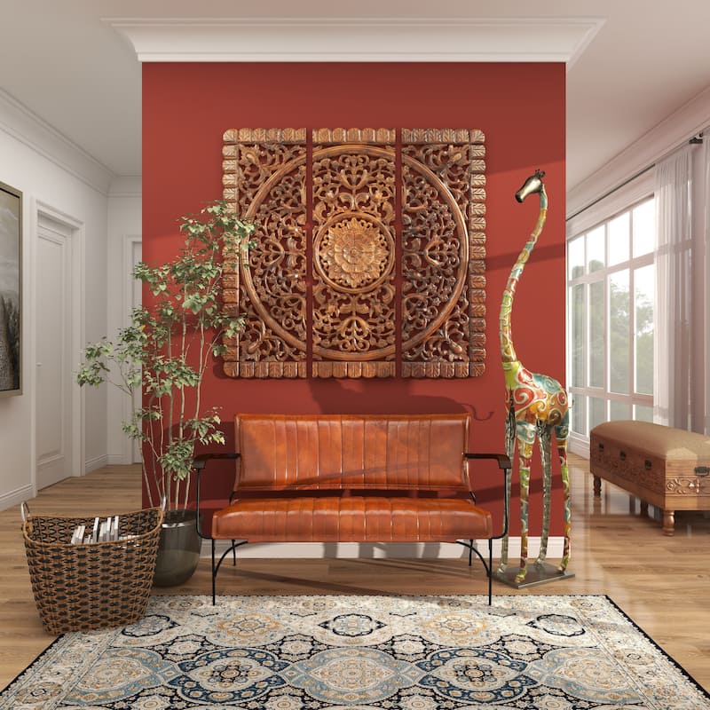 Vibrant Handmade Safari Animal Sculpture Collection - Wood or Metal Elephant & Giraffe for Indoor & Outdoor Decor