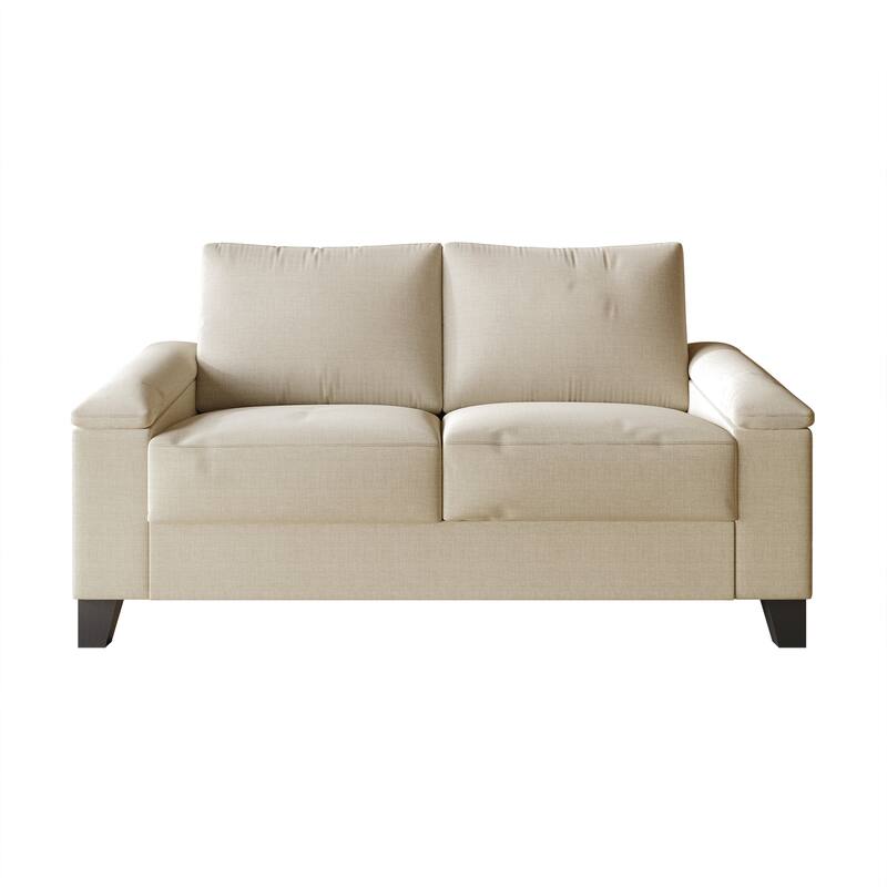 CraftPorch Simple Style Linen Upholstered 3-Piece Living Room Set