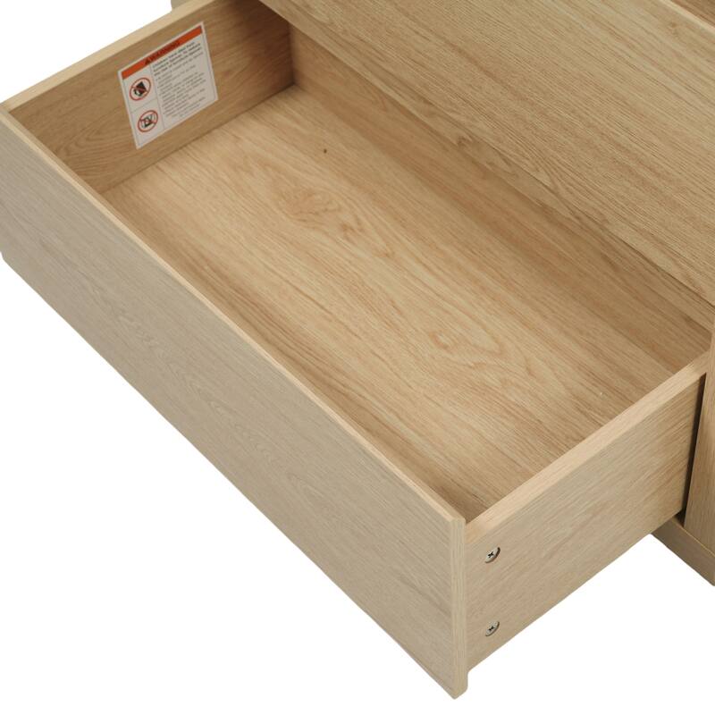 30"/60" Bathroom Vanity Set, Freestanding Bathroom Vanity Cabinet with Ceramic Sink Basin & Drawers