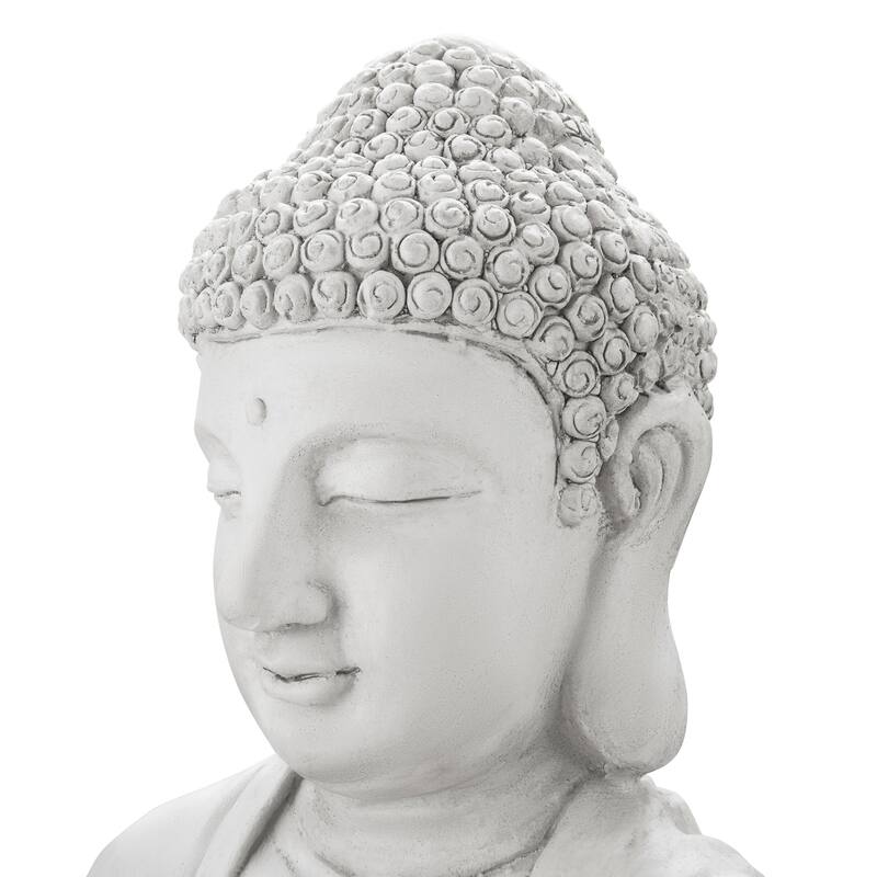 Glitzhome Zen-Style MgO Meditating Garden Buddha Statues Monk Sculpture Indoor Outdoor