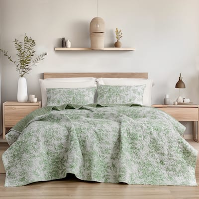 Wonderful Floral Quilt Set 3 Piece Cotton