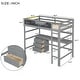 preview thumbnail 3 of 22, Twin Size Loft Bed with Desk, Blackboard, Shelf and 3 Drawers