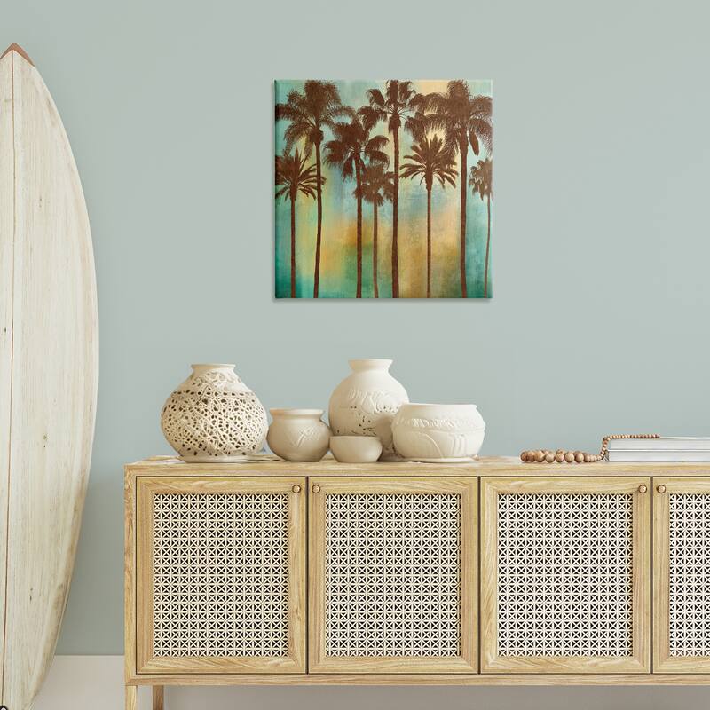 Stupell Looming Palms on Gradient Canvas Wall Art Design By John Seba