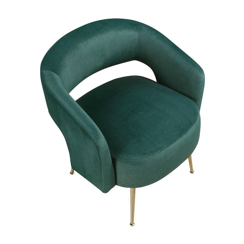 Sonoma 27.5" Velvet Accent Chair - Gold Finish Metal Legs