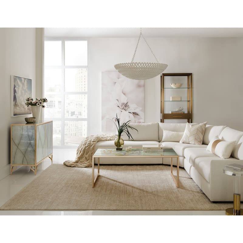 Hooker Furniture 628-85632 Melange 46" Wide Metal, Glass Accent
