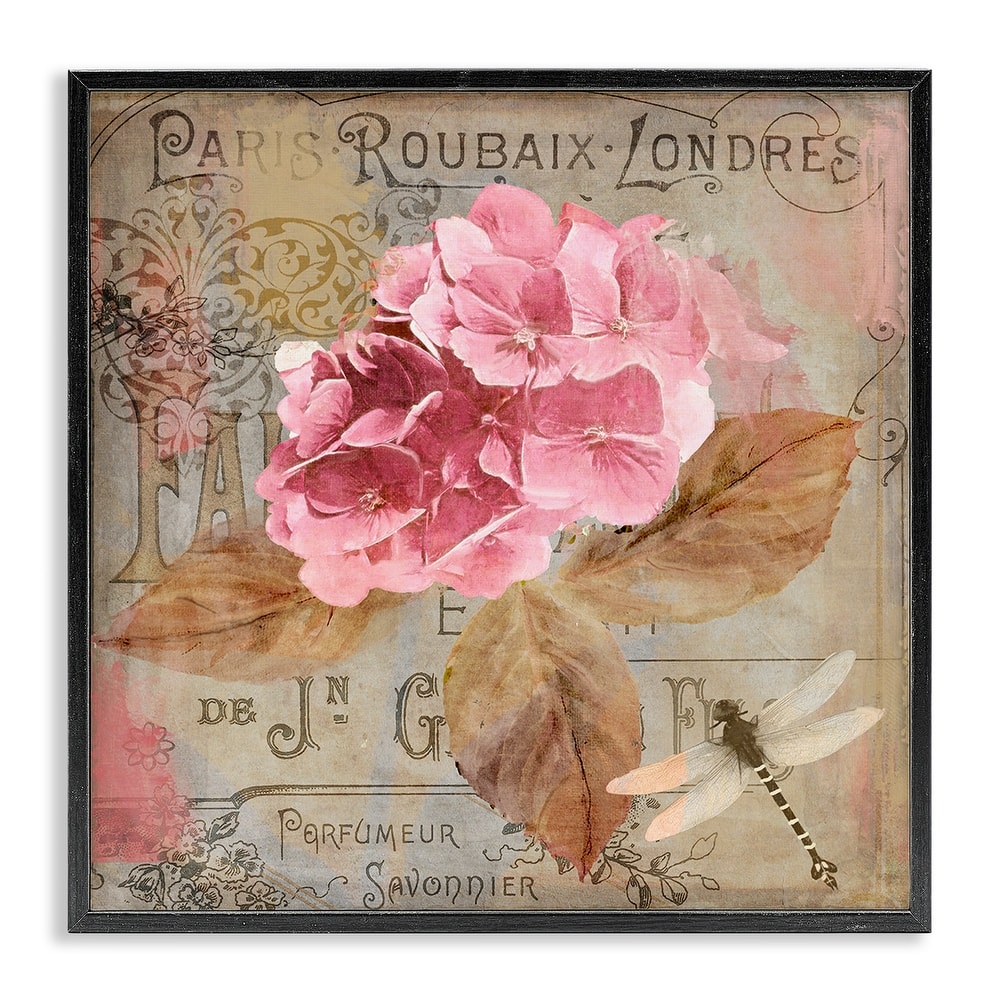 Stupell Vintage French Hydrangea Framed Giclee Art Design By Sasha