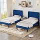 preview thumbnail 9 of 27, Javlergo Set of 2 Twin Size Adjustable Headboard Kids Platform Bed Frame 8 Inch Underbed Storage No Box Spring Needed Bed Frame
