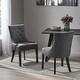 preview thumbnail 2 of 48, Cheney Contemporary Tufted Dining Chairs (Set of 2) by Christopher Knight Home - 21.50" L x 25.00" W x 36.00" H